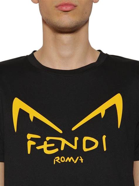 black fendi shirt yellow eyes|Fendi fiend t shirt.